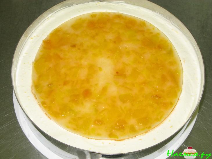 Торт 'Творожно-персиковый со вкусом маракуйи' Торт 'Творожно-персиковый со вкусом маракуйи'