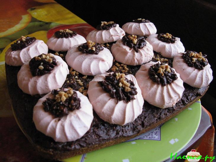 Сладкий морковно-лимоный пирог с зефиром и шоколадом