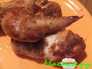 Куриные крылья и голени в остром маринаде, жаренные на решетке