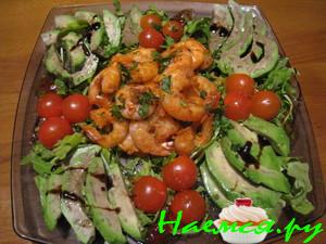 Легкая постная закуска с креветками