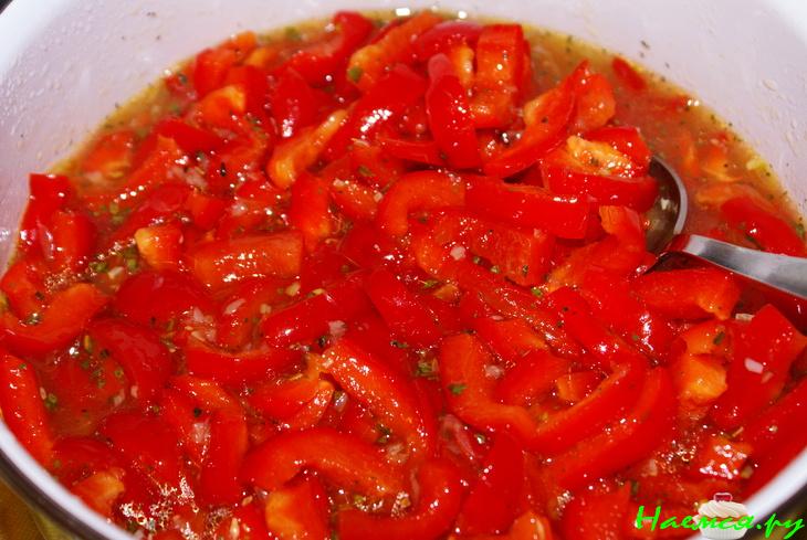 Перец в медовом маринаде