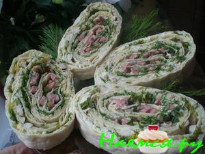 Рулет из лаваша сытный