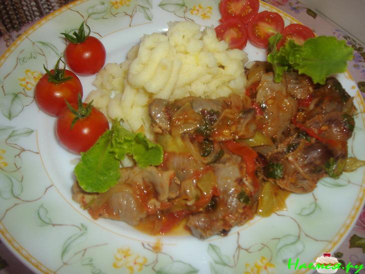 Сочные куриные желудочки (вариант)