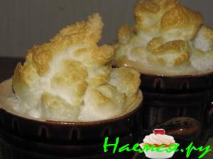 Запечённое суфле из консервированной горбуши