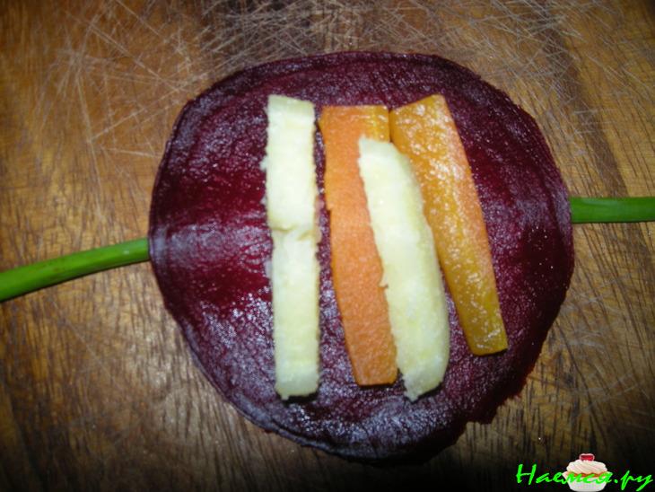 Релетики свекольные со слабосоленой семгой