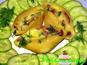 Фаршированные грибами ракушки Фаршированные грибами ракушки