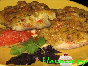 Баклажаны с беконом под сырной корочкой