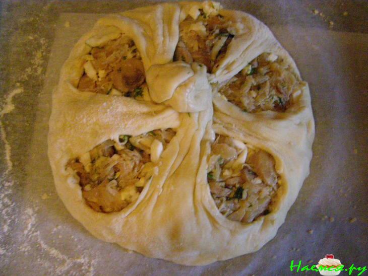 Пирог с капустой из престного теста