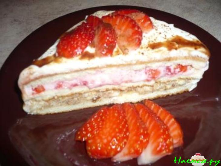 Тортик «Клубничная полоска»