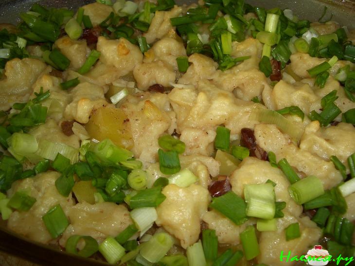 Свинина с фасолью и галушками Свинина с фасолью и галушками