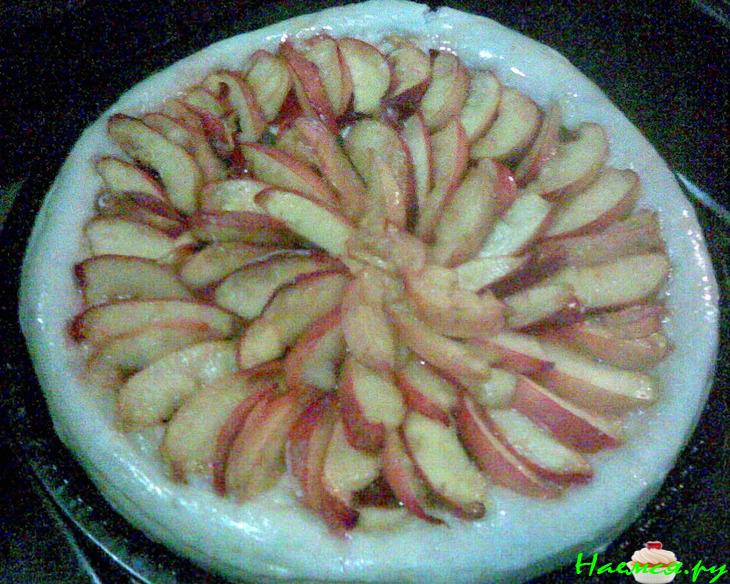 Постный фруктовый пирог из дрожжевого теста (с нектаринами)