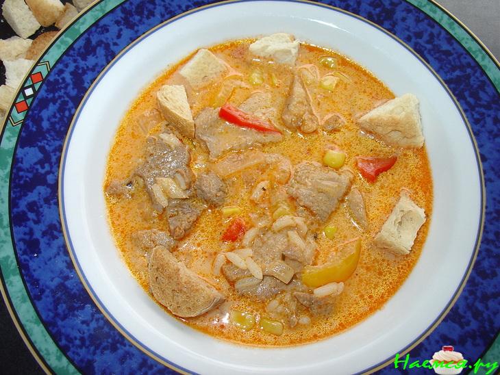 Греческий Суп-Gyros, на немецкo-русский лад Греческий Суп-Gyros, на немецкo-русский лад