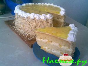 Ананасовый торт с миндалем