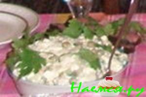 Салат "Любимый" с шампиньонами и сыром