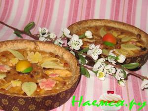 Айвовый пирог с марципаном