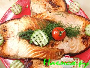 Стейки форели с сырным соусом