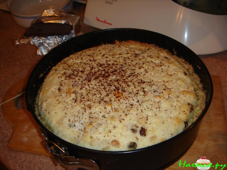 Творожный пирог с орешками