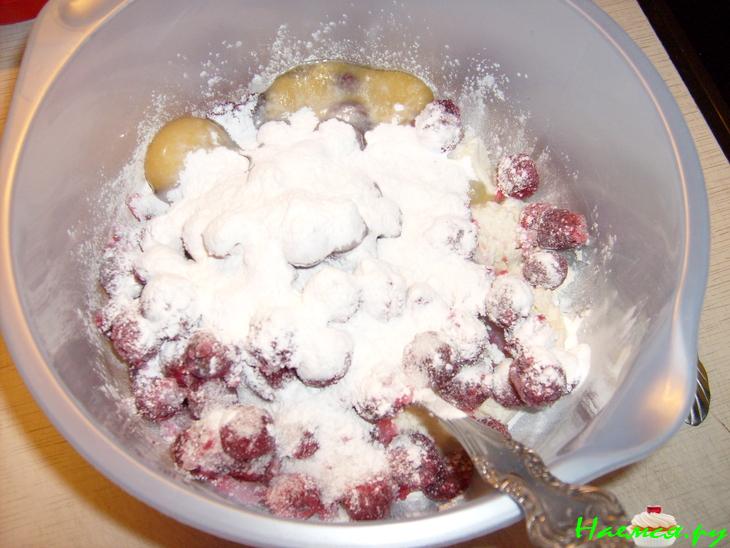 Пирог творожный "Вишенки" Пирог творожный "Вишенки"