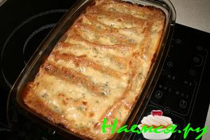 Каннеллони со шпинатно-грибной начинкой