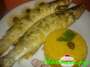 Кефаль запеченная с сырной корочкой