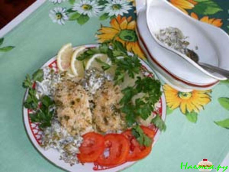 Треска с хреном и соусом Тартар