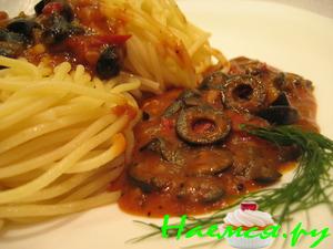 Постный оливковый соус (к пасте) Постный оливковый соус (к пасте)