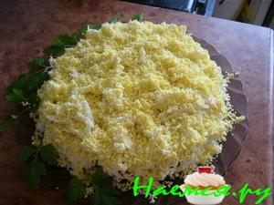 Салат "Хризантема" с сардиной