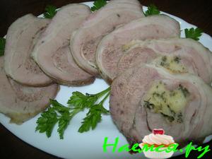 Фаршированная сыром подчеревина