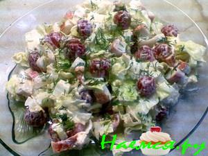 Вкусный салатик с крабовыми палочками