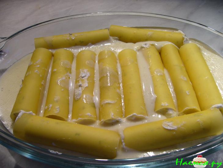 Каннеллони с творожной начинкой