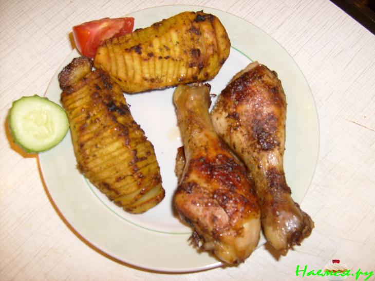 Картошка-гармошка с цыпленком