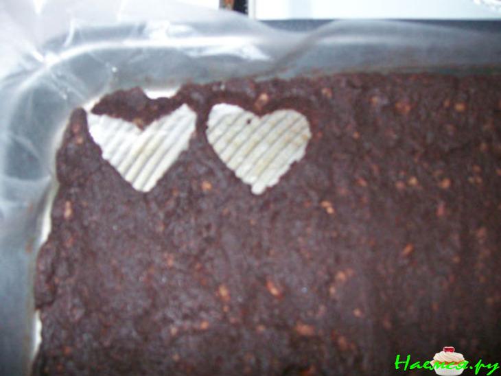 Брауни сердца с мятой
