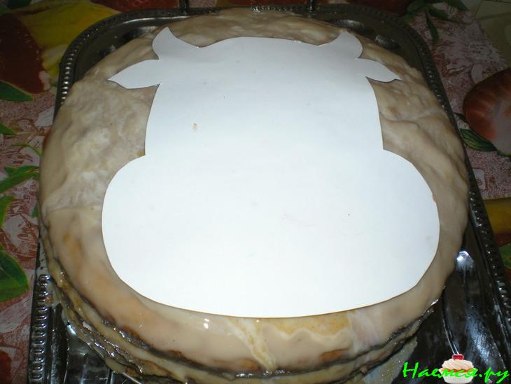 Торт "Новогодний Бычок"