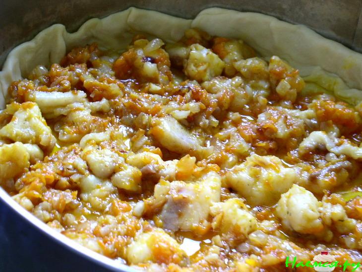 Рыбный дрожжевой пирог (морской язык)