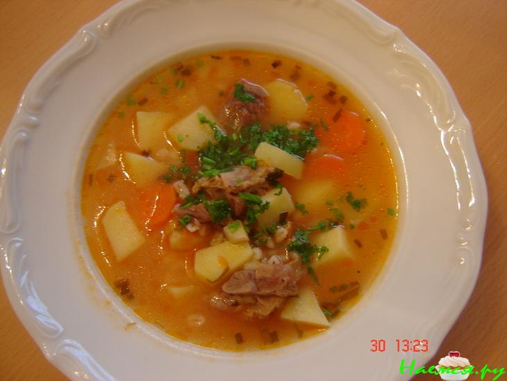 Суп перловый шотландский