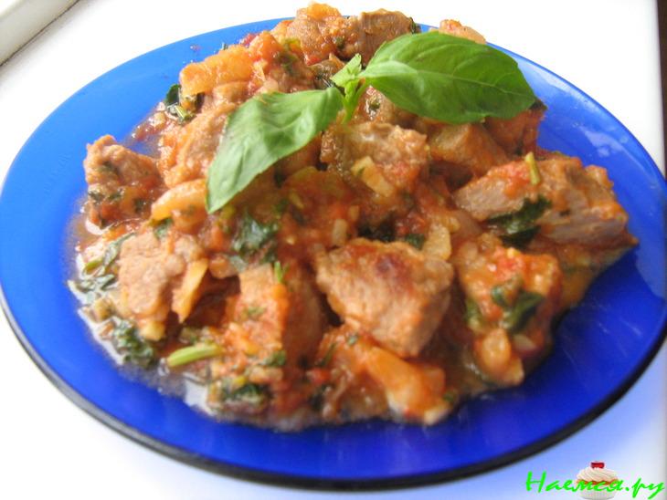 Чашушули - тушеное мясо
