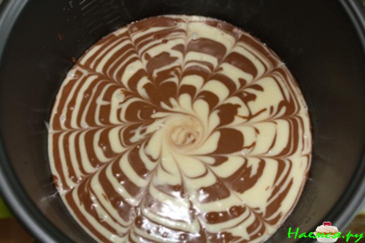 Пирог 'Мраморный' (вариант 'Зебра')