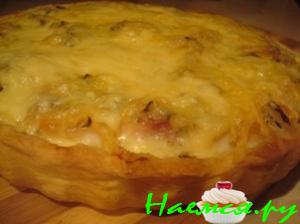 Рыбный открытый пирог