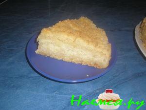 Пирог с творогом и яблочками