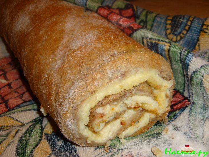 Творожный пирог - рулет
