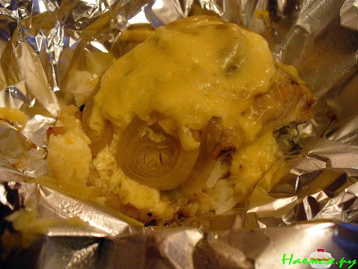 Кефаль в фольге