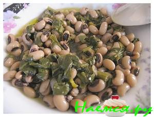 Фасоль со шпинатом