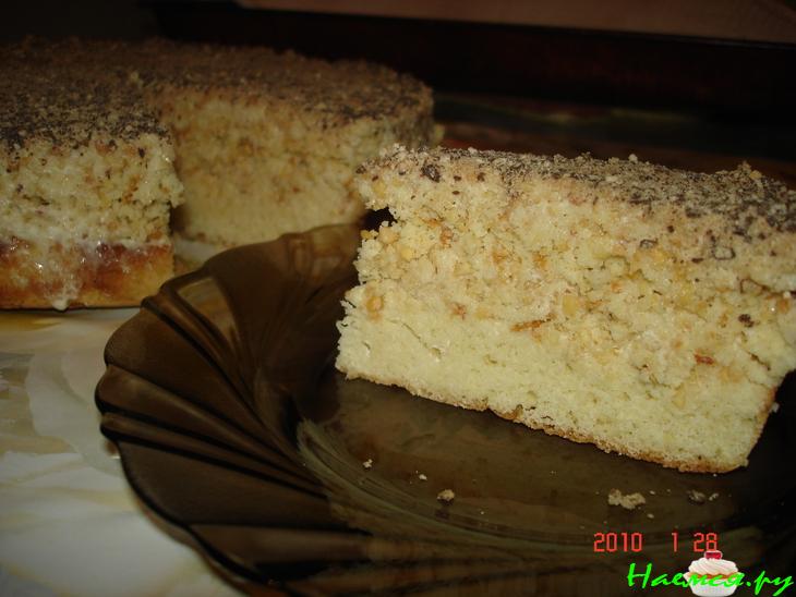 Торт "Ореховый" с кремом