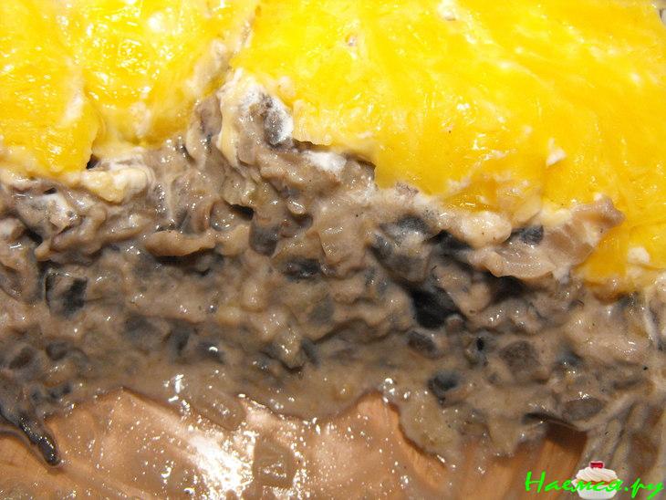 Жюльен из баклажанов с грибами