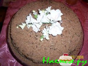 Торт бисквитный с черносливом и орехами "Очарование" 