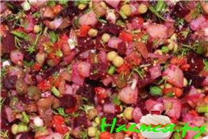 Винегрет с зеленым горошком