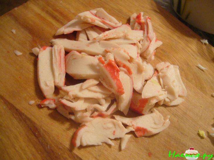 Салатик лёгкий крабовый