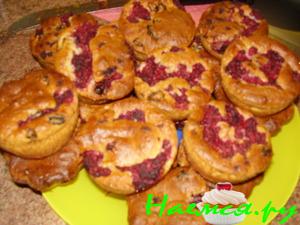 Творожно-Малиновые кексы