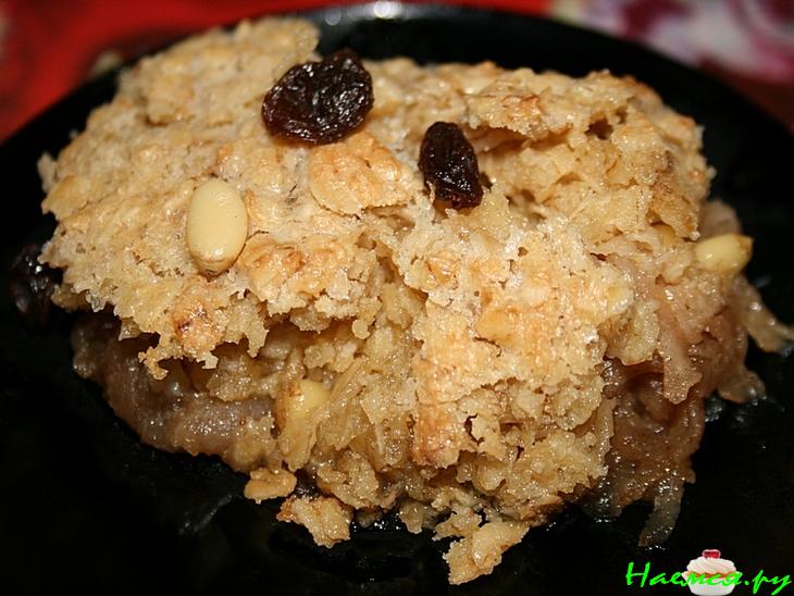 Овсяная запеканка с яблоками