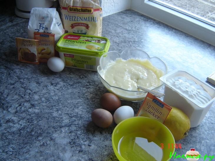 Творожно-грушевый пирог